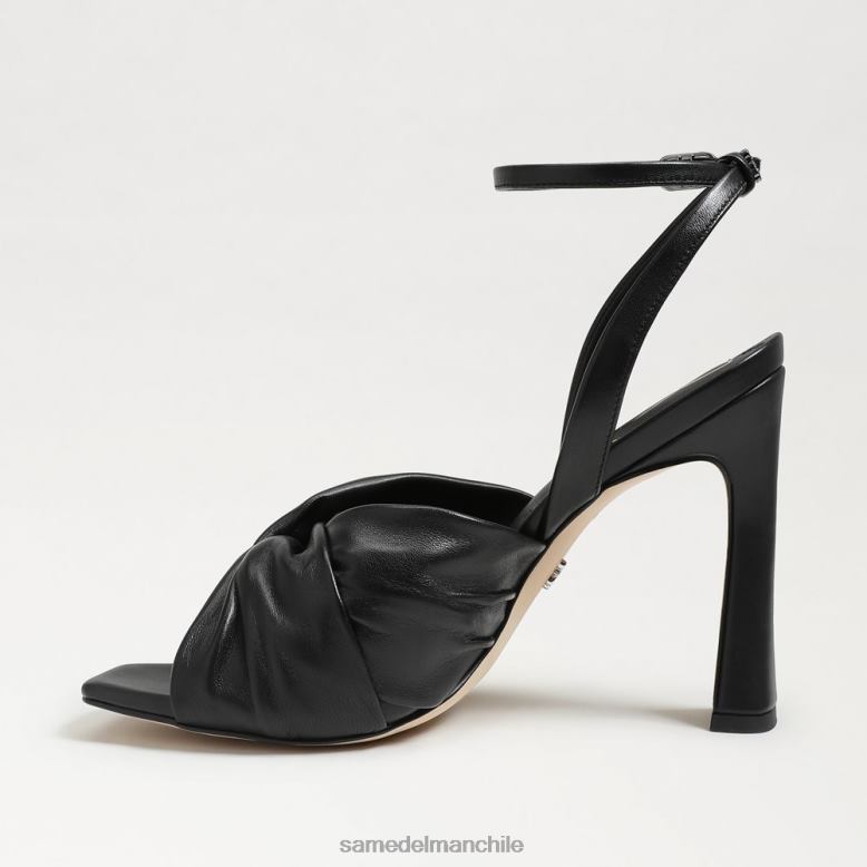 Sam Edelman P802J951 calzado cuero negro mujer tacón con tiras lavanda