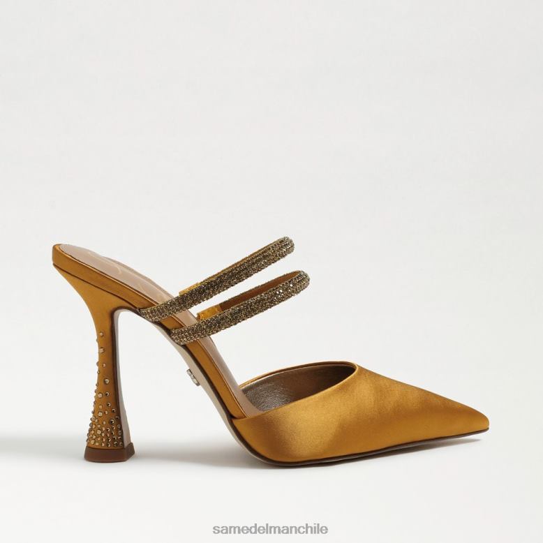 Sam Edelman P802J955 calzado satén amarillo dorado mujer bomba mula agustina