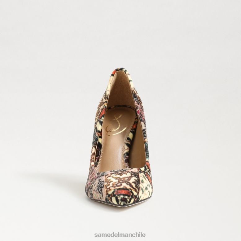Sam Edelman P802J135 calzado terciopelo marfil multi mujer tacón con punta puntiaguda color avellana