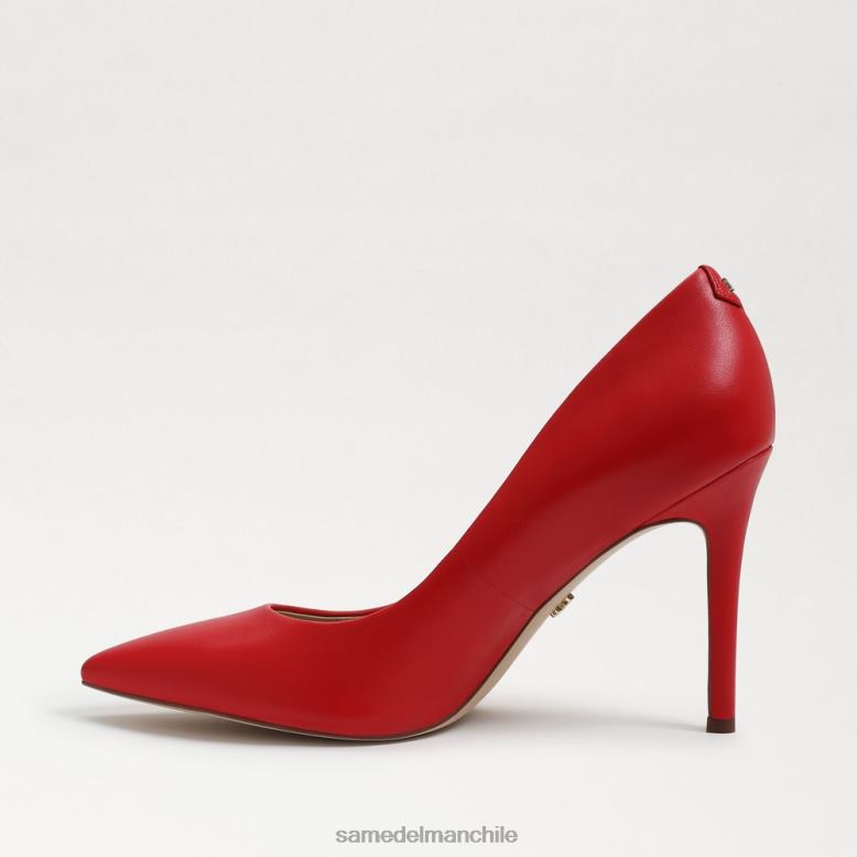 Sam Edelman P802J137 calzado cuero rojo parisino mujer tacón con punta puntiaguda color avellana