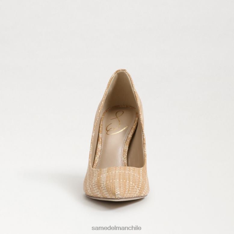 Sam Edelman P802J142 calzado multirafia natural mujer tacón con punta puntiaguda color avellana