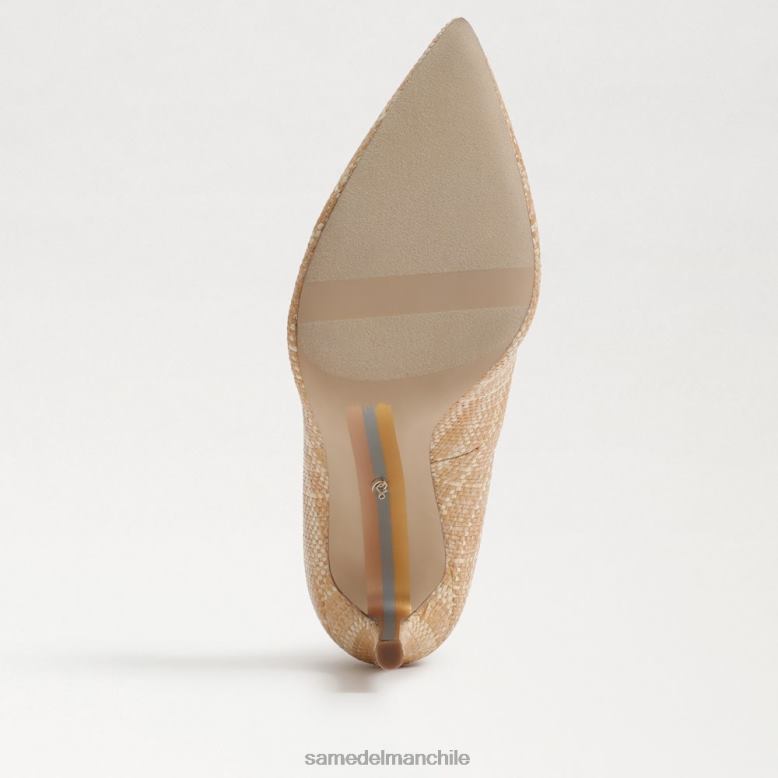 Sam Edelman P802J142 calzado multirafia natural mujer tacón con punta puntiaguda color avellana
