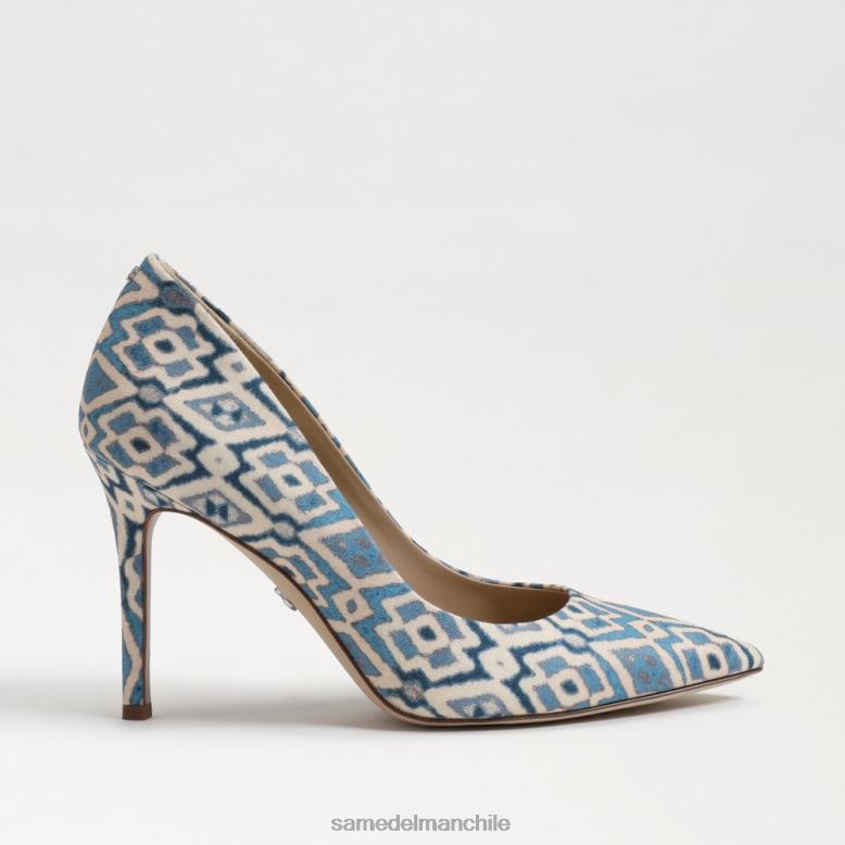 Sam Edelman P802J143 calzado azul múltiple mujer tacón con punta puntiaguda color avellana