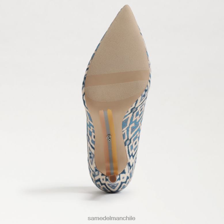 Sam Edelman P802J143 calzado azul múltiple mujer tacón con punta puntiaguda color avellana