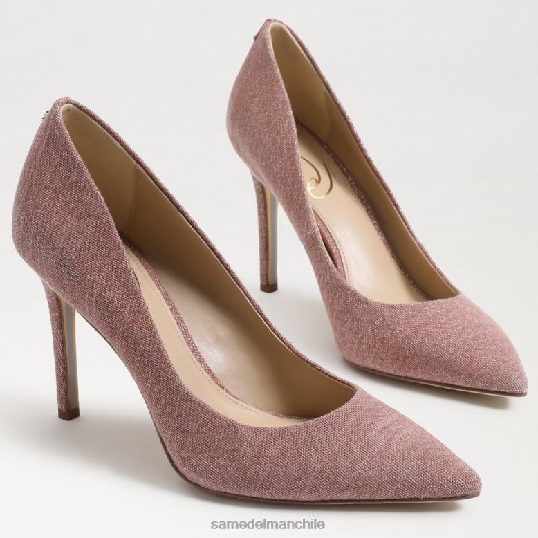 Sam Edelman P802J145 calzado rosa de terracota mujer tacón con punta puntiaguda color avellana