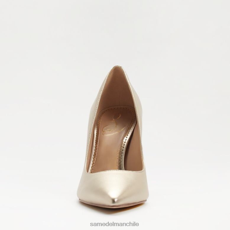 Sam Edelman P802J147 calzado cuero dorado claro mujer tacón con punta puntiaguda color avellana