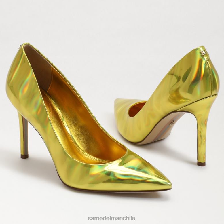 Sam Edelman P802J155 calzado mimosa oro metalizado mujer tacón con punta puntiaguda color avellana