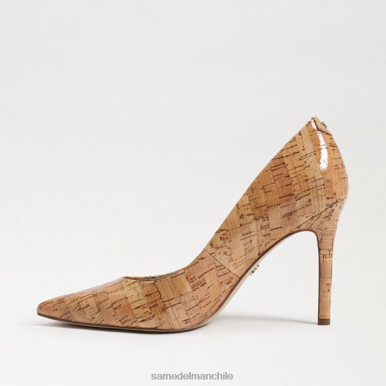 Sam Edelman P802J158 calzado corcho natural mujer tacón con punta puntiaguda color avellana