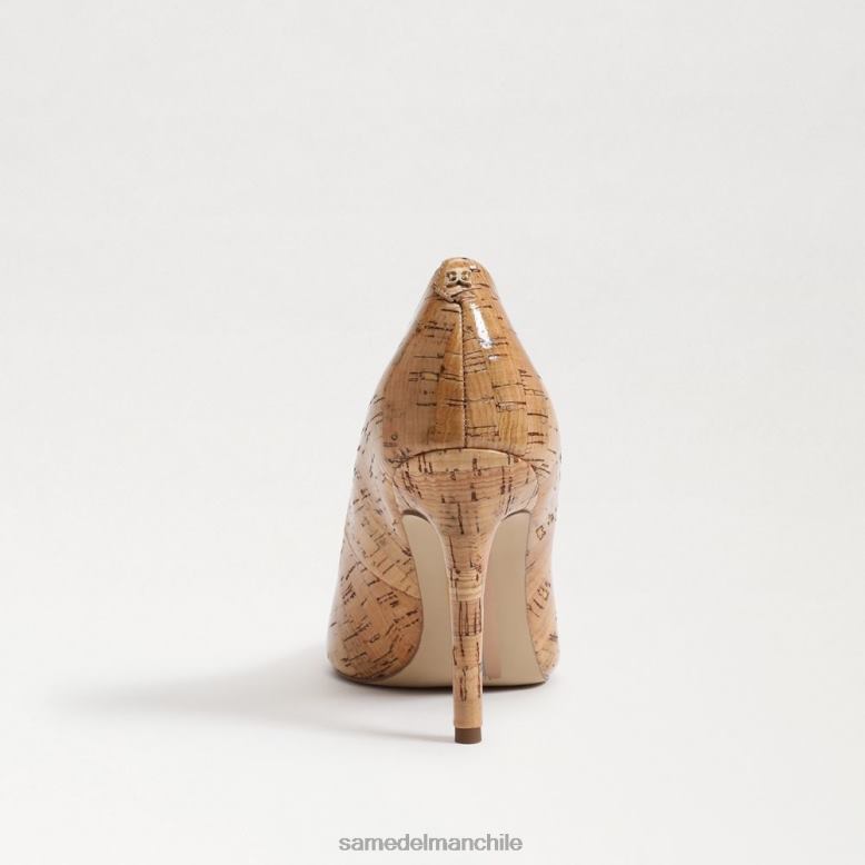 Sam Edelman P802J158 calzado corcho natural mujer tacón con punta puntiaguda color avellana