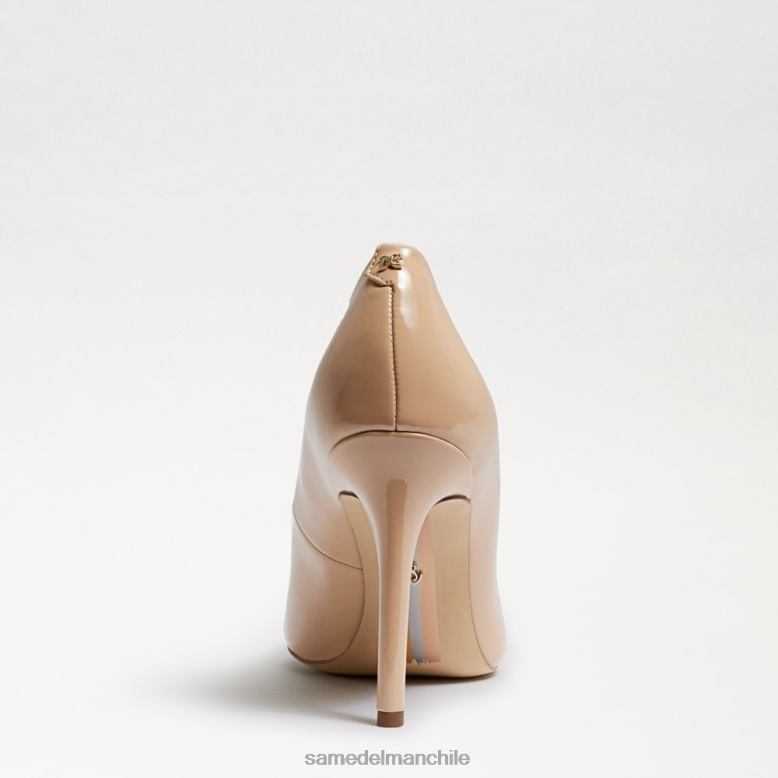 Sam Edelman P802J160 calzado charol rubor beige mujer tacón con punta puntiaguda color avellana