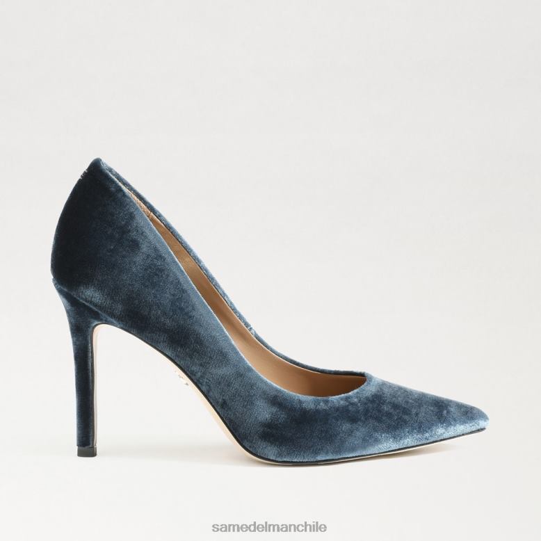 Sam Edelman P802J170 calzado terciopelo de zafiro profundo mujer tacón con punta puntiaguda color avellana