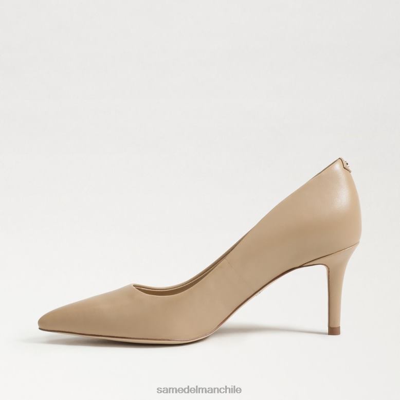 Sam Edelman P802J208 calzado cuero beige suave mujer zapatos de salón vienna con tacón gatito