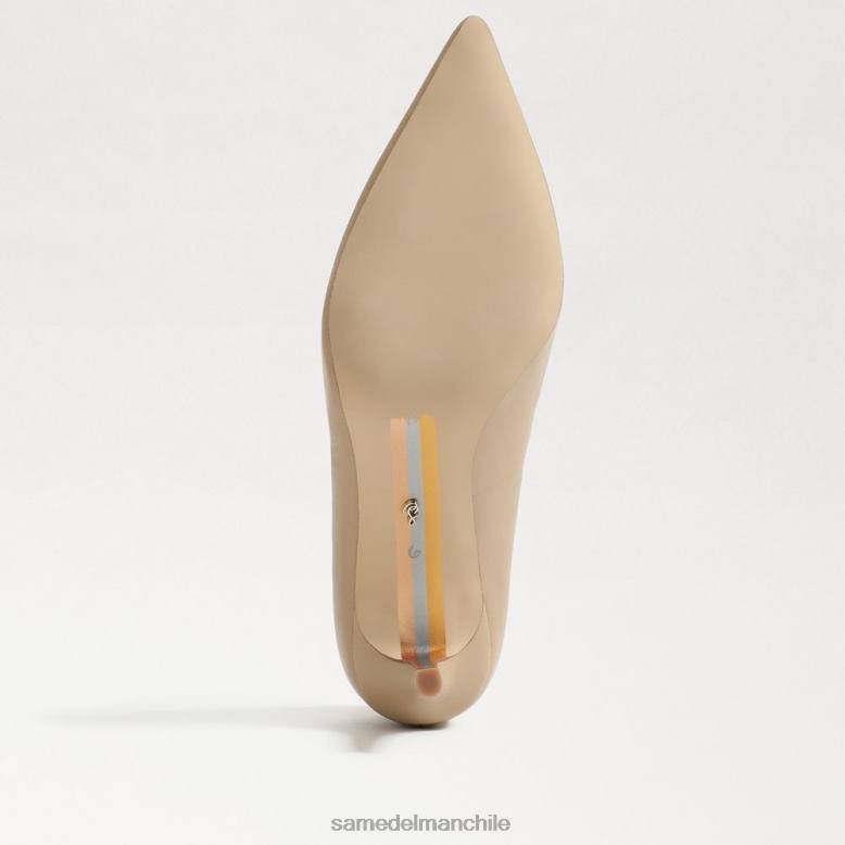 Sam Edelman P802J208 calzado cuero beige suave mujer zapatos de salón vienna con tacón gatito