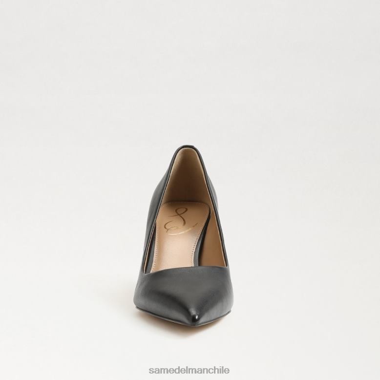 Sam Edelman P802J209 calzado cuero negro mujer zapatos de salón vienna con tacón gatito
