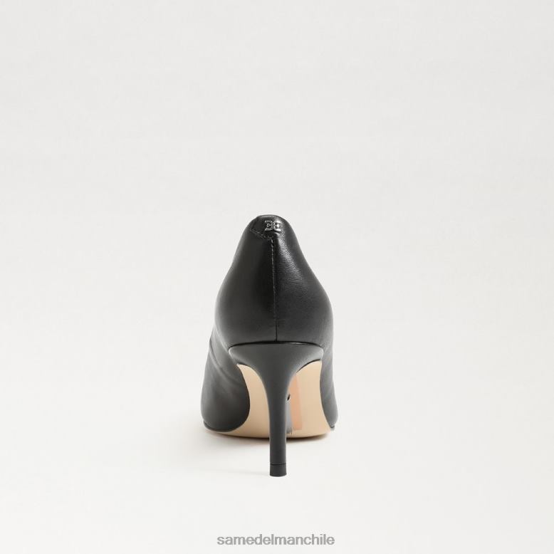 Sam Edelman P802J209 calzado cuero negro mujer zapatos de salón vienna con tacón gatito