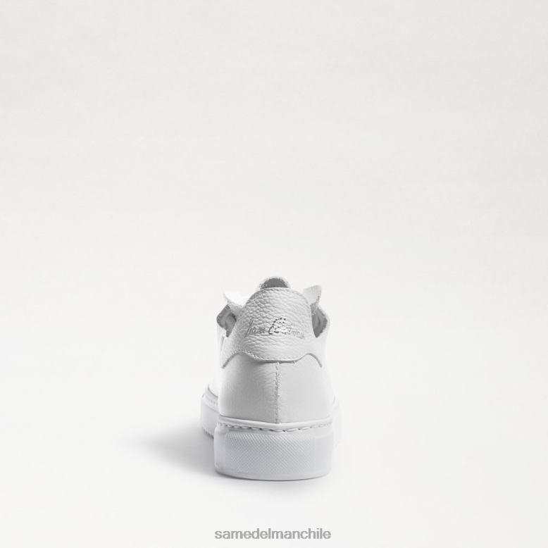 Sam Edelman P802J309 calzado cuero blanco mujer zapatillas poppy con cordones