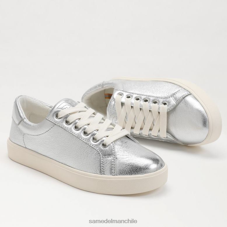 Sam Edelman P802J344 calzado plata suave mujer zapatillas con cordones de etilo