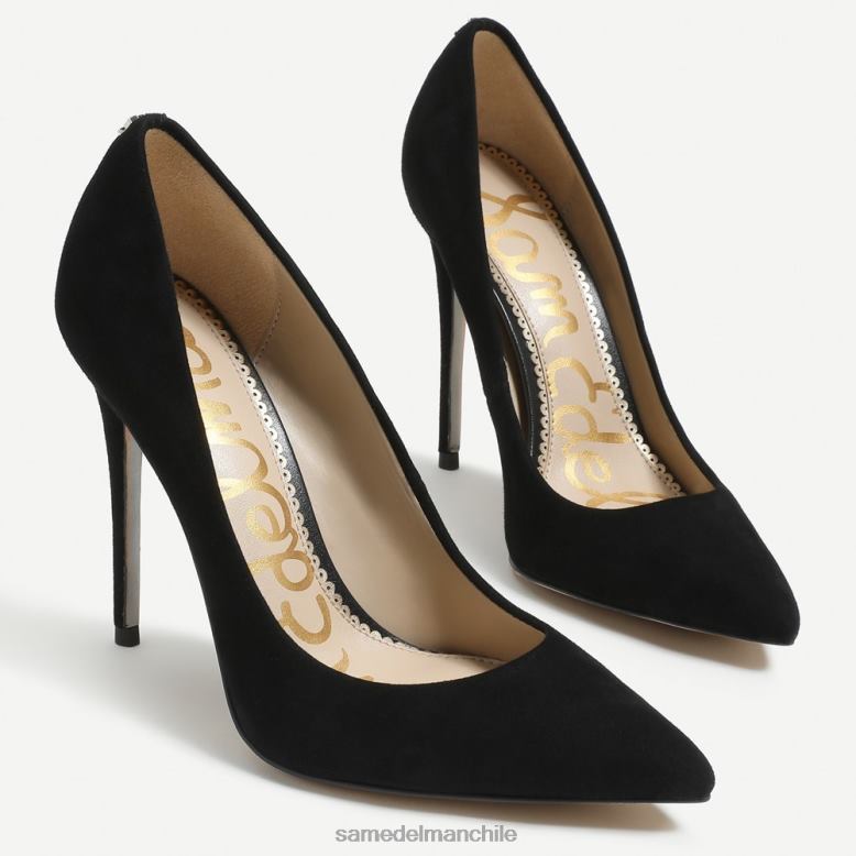 Sam Edelman P802J413 calzado ante negro mujer danna tacón puntiagudo