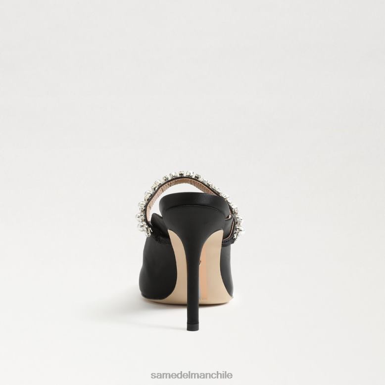 Sam Edelman P802J525 calzado satén negro mujer bomba mula hyland