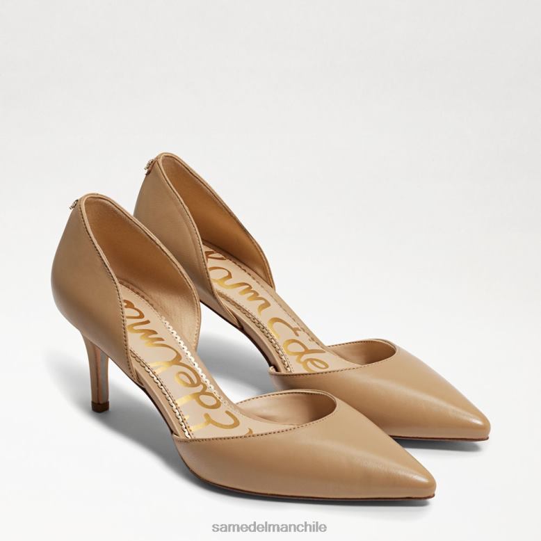Sam Edelman P802J551 calzado beige suave mujer tacón de gatito con punta puntiaguda jaina