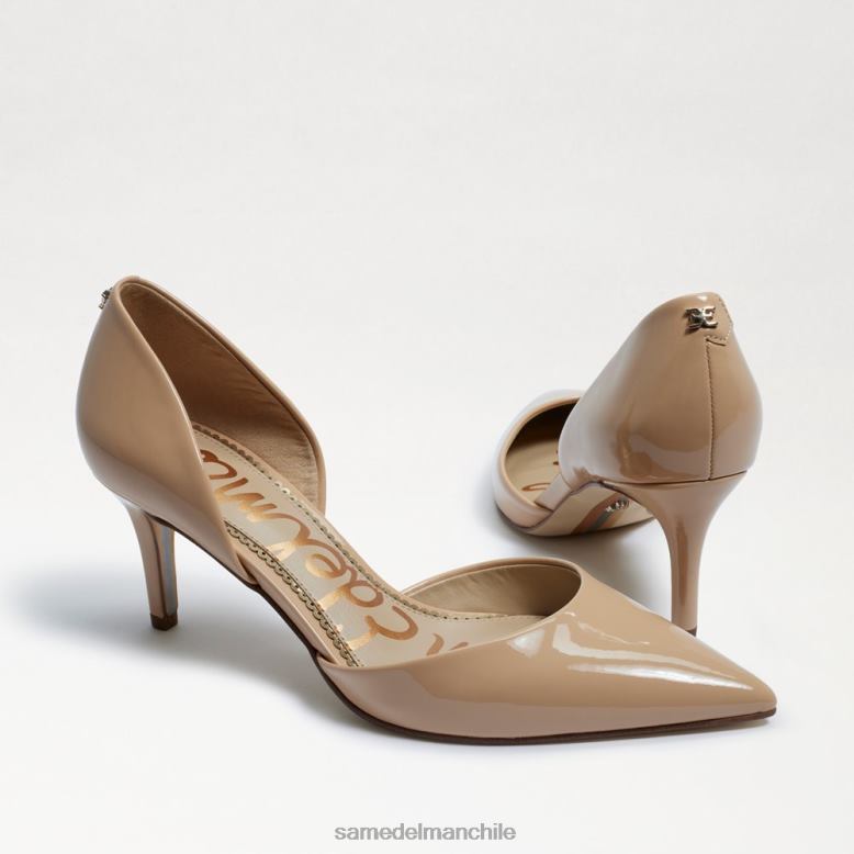 Sam Edelman P802J553 calzado azul beige mujer tacón de gatito con punta puntiaguda jaina