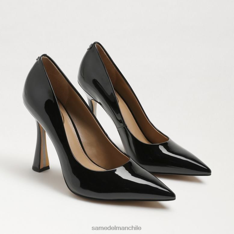 Sam Edelman P802J838 calzado charol negro mujer zapatos de tacón antonia con punta en punta