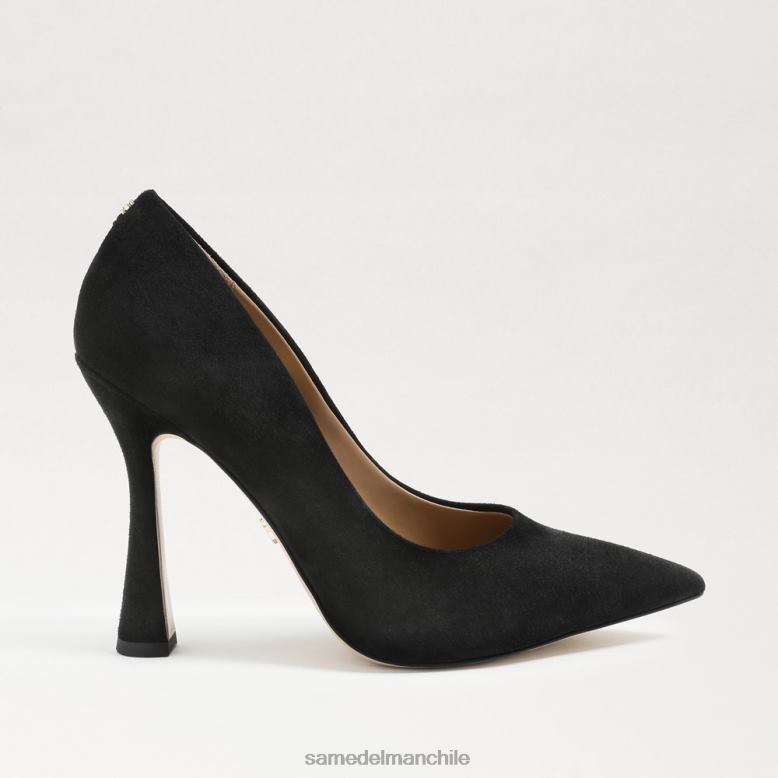 Sam Edelman P802J841 calzado ante negro mujer zapatos de tacón antonia con punta en punta