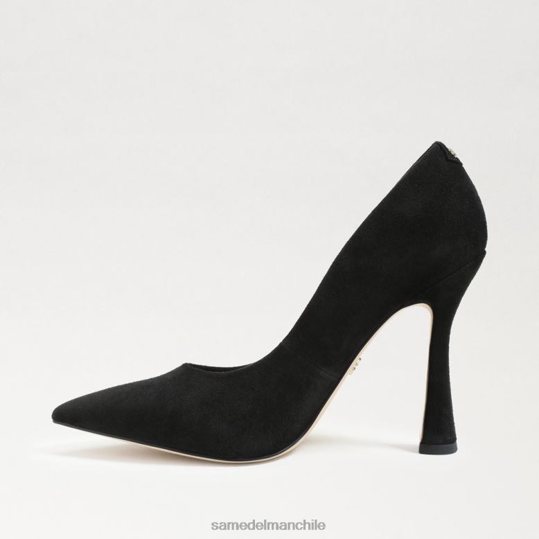 Sam Edelman P802J841 calzado ante negro mujer zapatos de tacón antonia con punta en punta