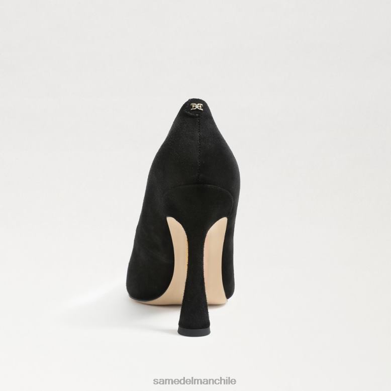 Sam Edelman P802J841 calzado ante negro mujer zapatos de tacón antonia con punta en punta