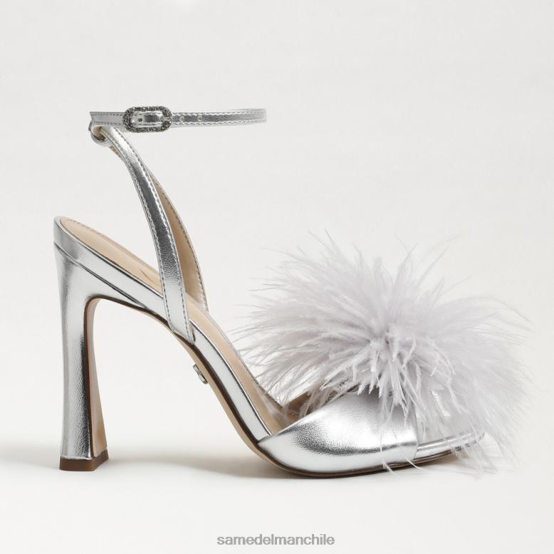 Sam Edelman P802J850 calzado plata mujer tacon pluma leon
