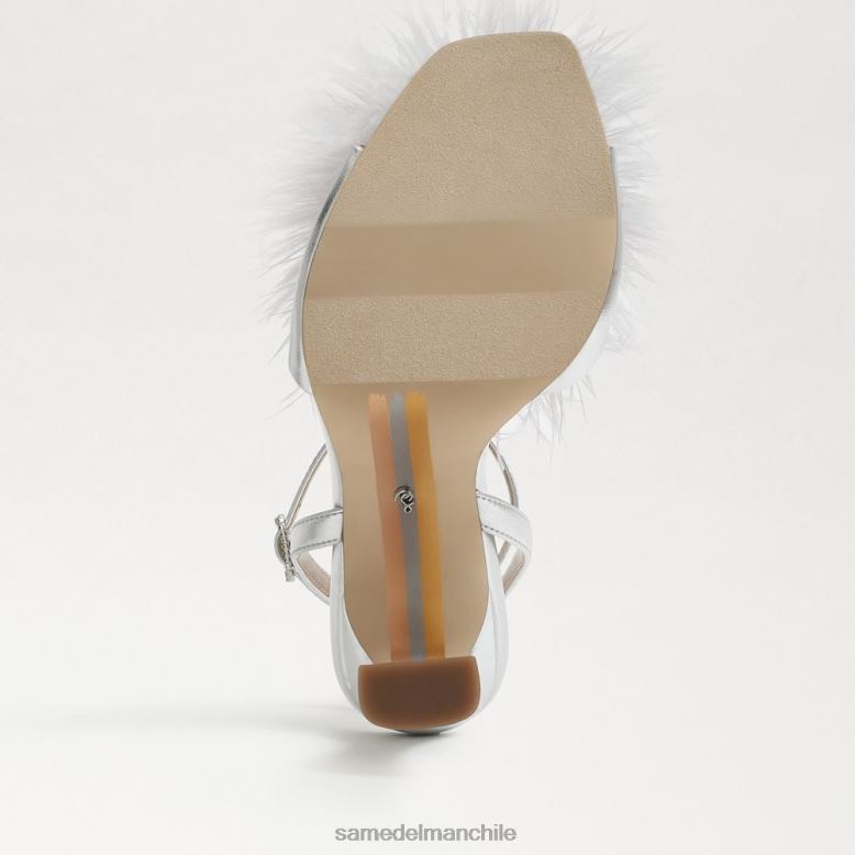 Sam Edelman P802J850 calzado plata mujer tacon pluma leon
