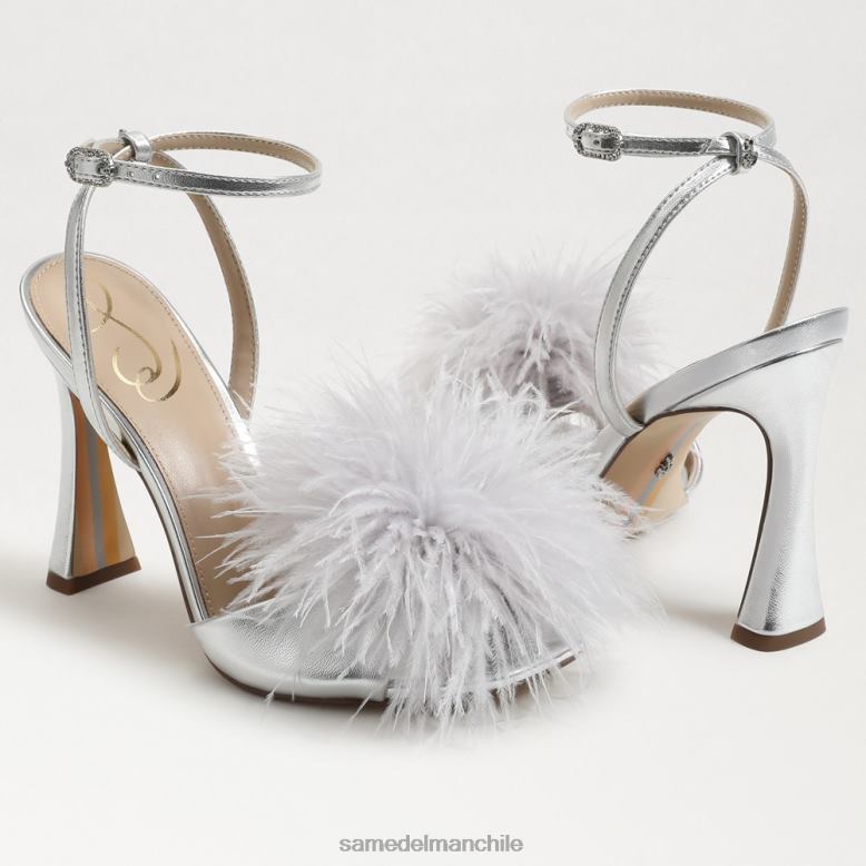 Sam Edelman P802J850 calzado plata mujer tacon pluma leon