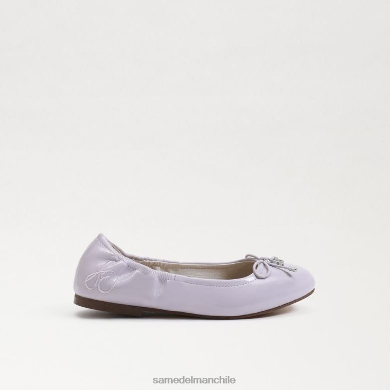 Sam Edelman P802J1000 calzado lila suave niños bailarinas felicia