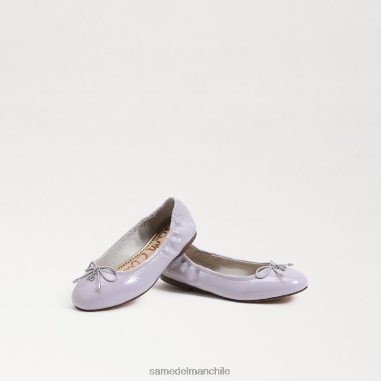 Sam Edelman P802J1000 calzado lila suave niños bailarinas felicia