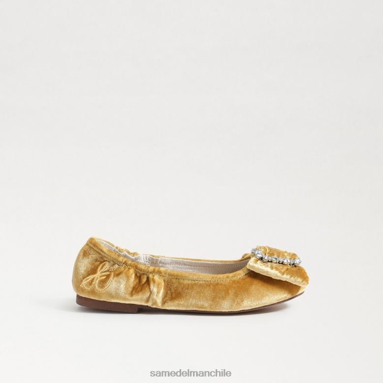 Sam Edelman P802J1056 calzado terciopelo azafrán niños bailarinas farah