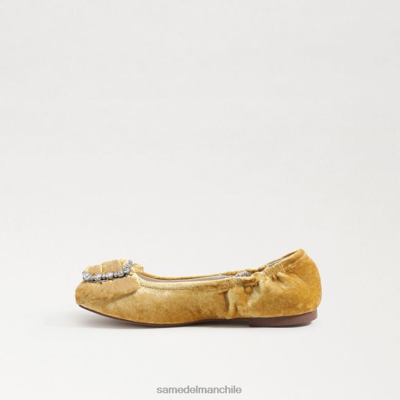 Sam Edelman P802J1056 calzado terciopelo azafrán niños bailarinas farah