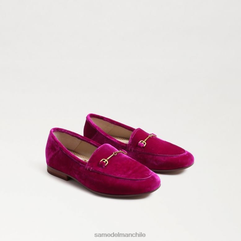 Sam Edelman P802J895 calzado terciopelo frambuesa niños mocasines loraine bit