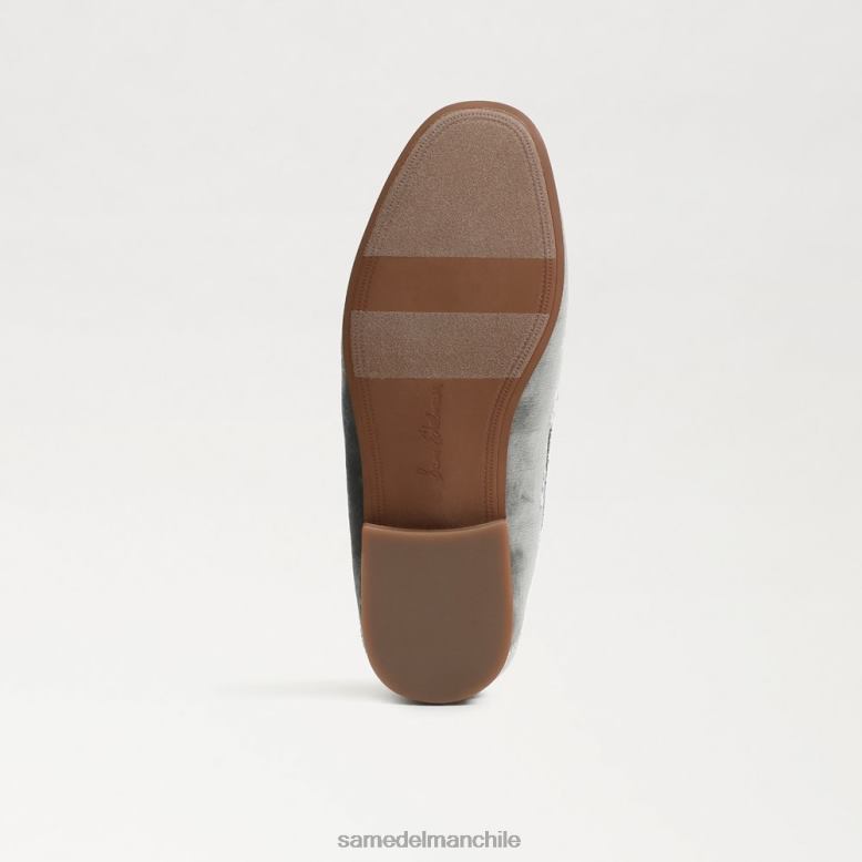 Sam Edelman P802J896 calzado terciopelo azul ahumado niños mocasines loraine bit