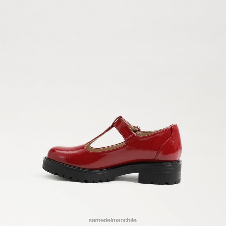 Sam Edelman P802J932 calzado rojo oscuro niños mocasines taelor con suela de tacos