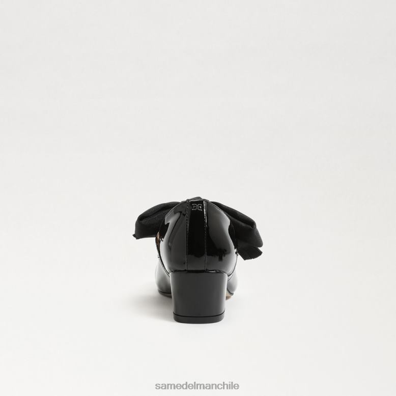 Sam Edelman P802J935 calzado charol negro niños merceditas teddy con tacón en bloque