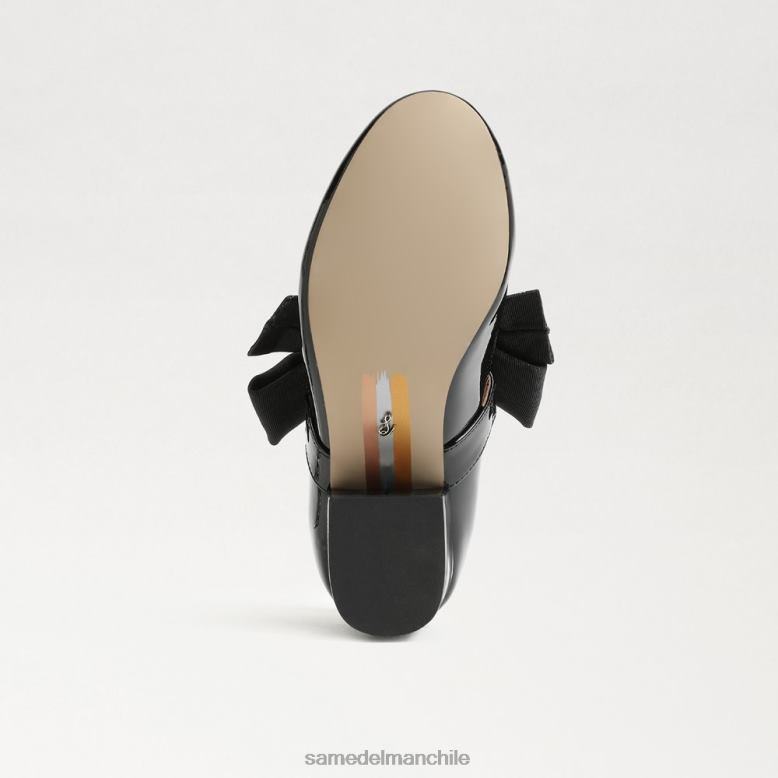 Sam Edelman P802J935 calzado charol negro niños merceditas teddy con tacón en bloque