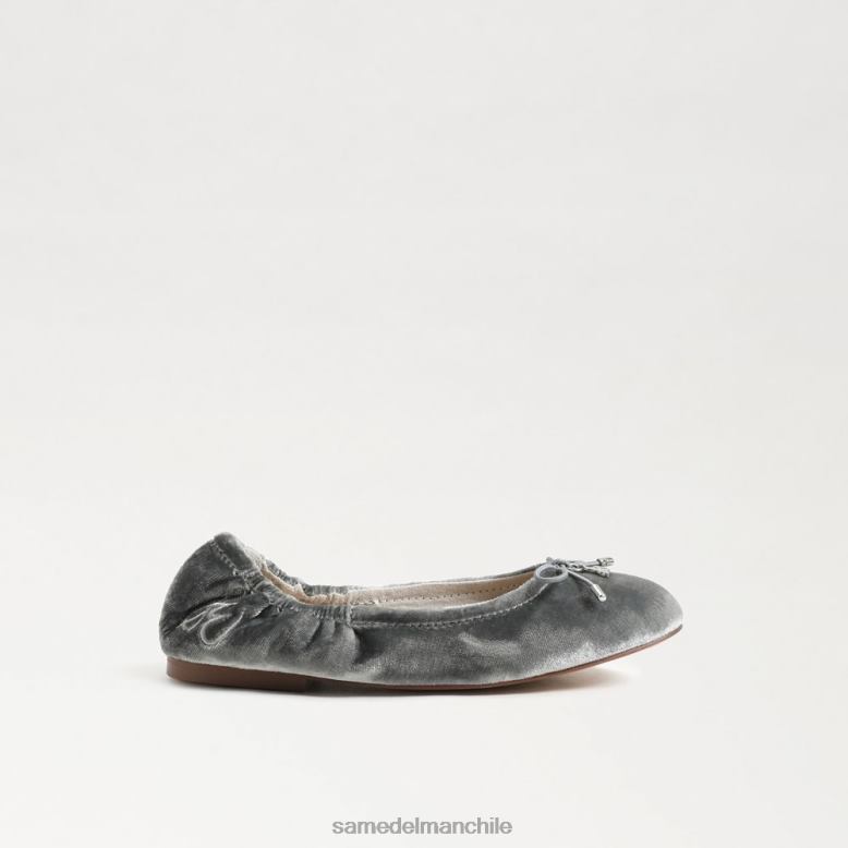 Sam Edelman P802J982 calzado terciopelo azul ahumado niños bailarinas felicia