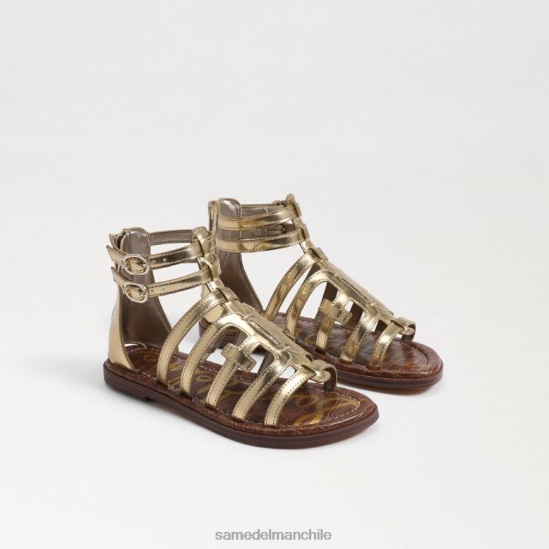 Sam Edelman P802J1030 calzado oro ámbar niños sandalia gladiadora ginnie