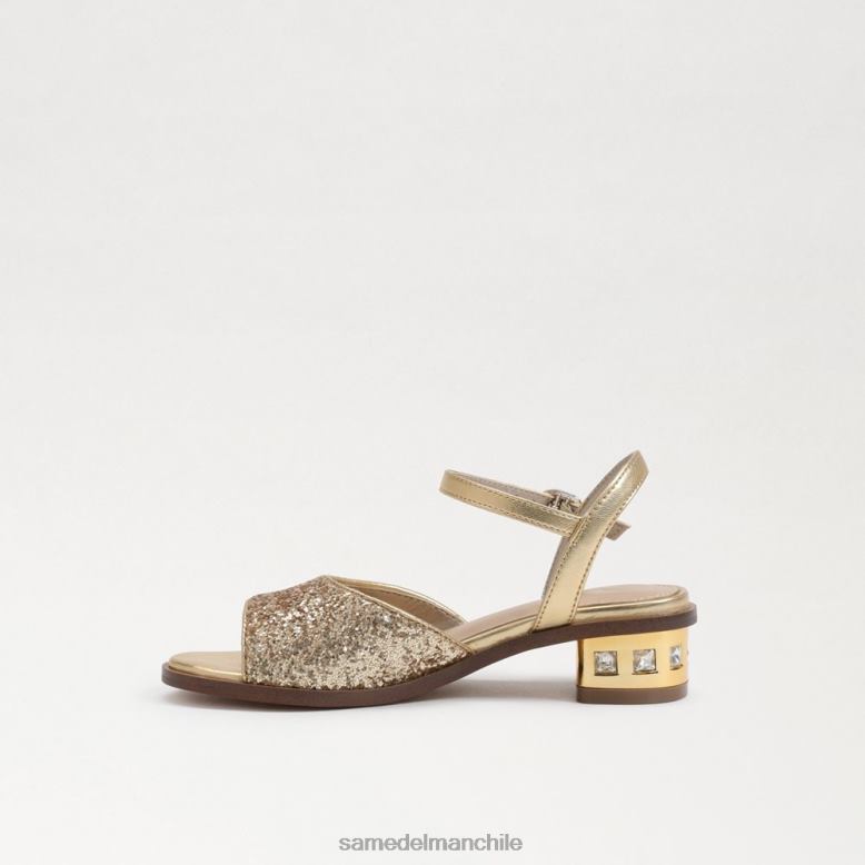 Sam Edelman P802J1036 calzado oro ámbar niños sandalia con tacón en bloque Ivy