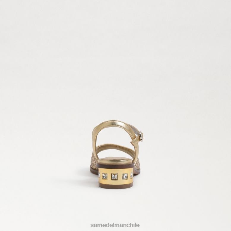 Sam Edelman P802J1036 calzado oro ámbar niños sandalia con tacón en bloque Ivy