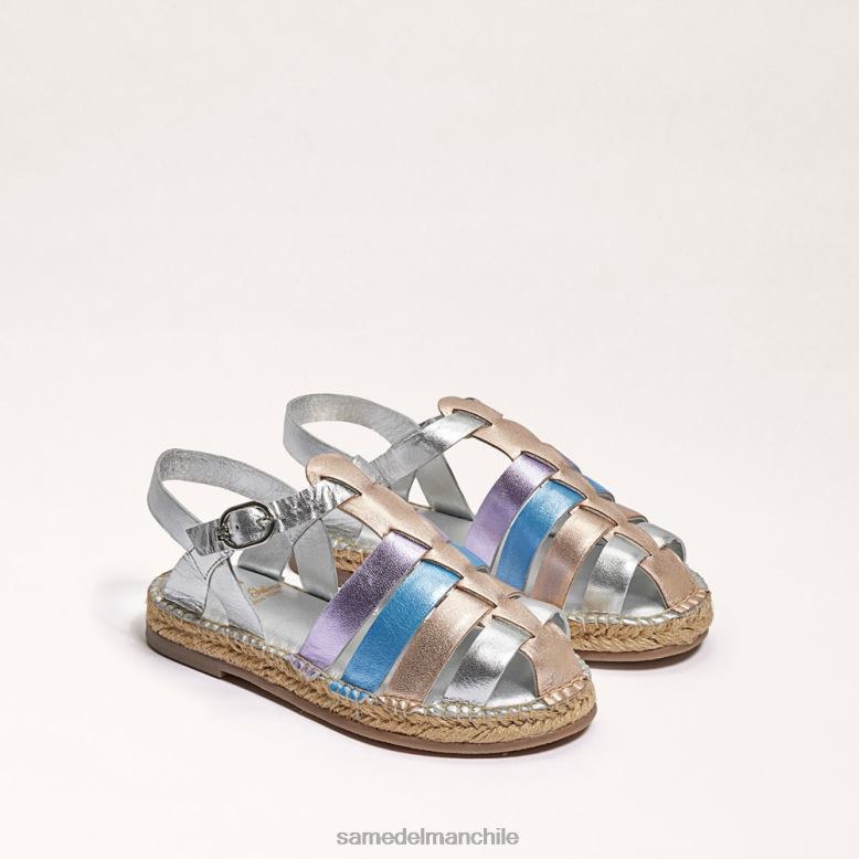 Sam Edelman P802J1040 calzado plata suave/oro rosa niños sandalia kora