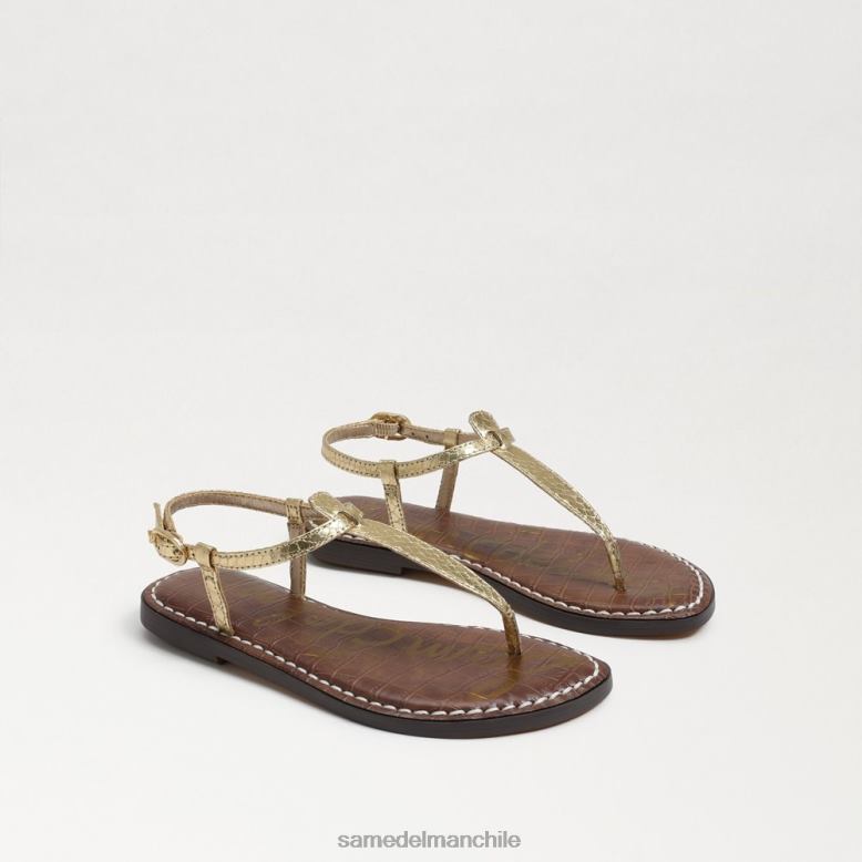 Sam Edelman P802J936 calzado boa dorada metalizada niños sandalia tanga gigi