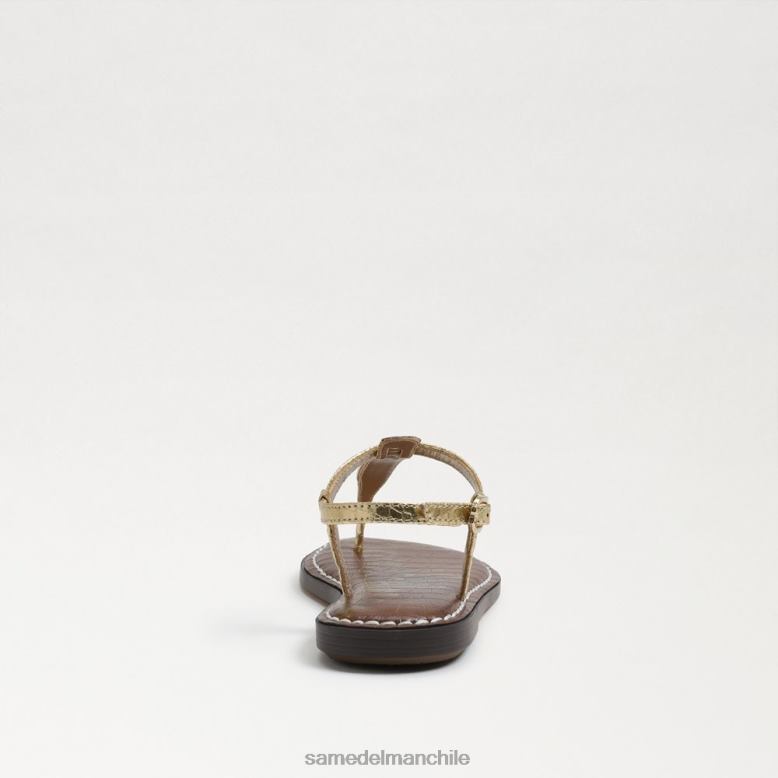 Sam Edelman P802J936 calzado boa dorada metalizada niños sandalia tanga gigi