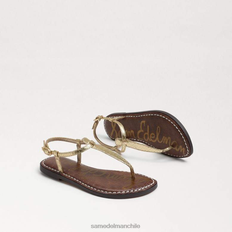 Sam Edelman P802J936 calzado boa dorada metalizada niños sandalia tanga gigi