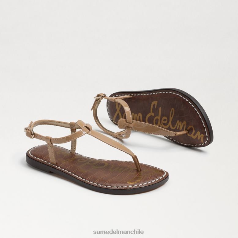 Sam Edelman P802J962 calzado patente de almendra niños sandalia tanga gigi